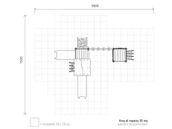 area di sicurezza combinato doppio scivolo strongplast epolietilene kit di montaggio