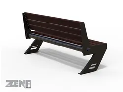 panchina zena smart acciaio laser legno moderna arredo urbano smartcity usb wifi bench 2