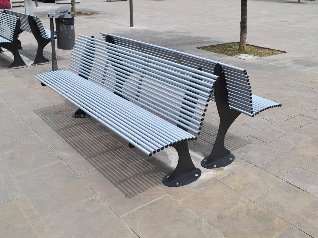 panchina shark e shark smart acciaio verniciato arredo urbano 5