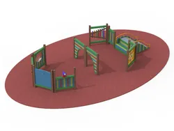 Combi Little boat with sensory panels and slide in Strongplast - post-consumer recycled plastic