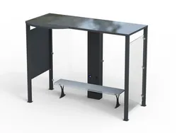 Smart bus shelter with smart central totem