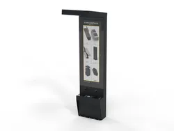 Smart VIVA ADV ( advertising ) Solar Powered totem for Charging IOT disposal with advertising backlight panel