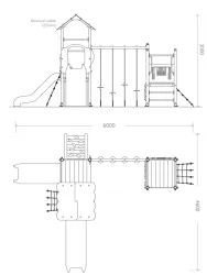 2d combinato doppio scivolo strongplast epolietilene kit di montaggio