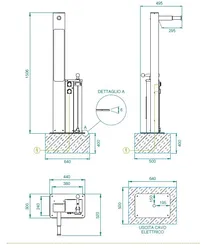 Self-service eBike Repair and charge Station dimension